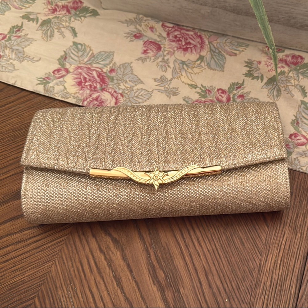 Elegant Gold Clutch Bag